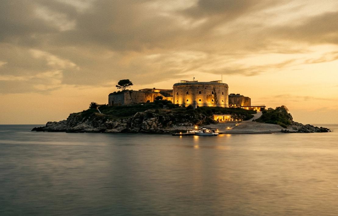 Mamula Island sunset wedding venue Montenegro